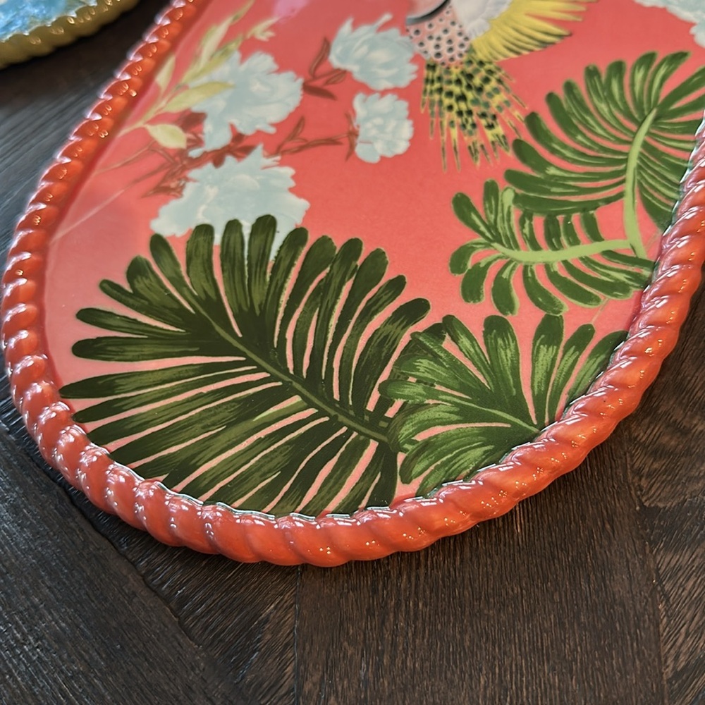 NWOT Anthropologie Pluma Handpainted Cheese Boards – Set of 2 (RARE, Sold Out) - Picture 2 of 11
